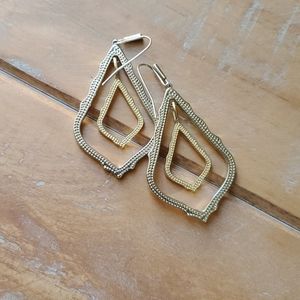 KS Sophia Drop Earrings in Silver & Gold